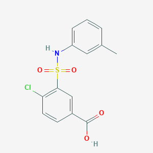 molecular formula C14H12ClNO4S B2529950 4-chloro-3-[(3-methylphenyl)sulfamoyl]benzoic Acid CAS No. 717876-98-7
