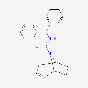 molecular formula C21H22N2O B2529957 (1R,5S)-N-benzhydryl-8-azabicyclo[3.2.1]oct-2-ene-8-carboxamide CAS No. 1797875-10-5