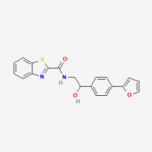 molecular formula C20H16N2O3S B2529962 N-{2-[4-(呋喃-2-基)苯基]-2-羟乙基}-1,3-苯并噻唑-2-甲酰胺 CAS No. 2097900-48-4