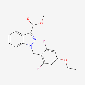 molecular formula C18H16F2N2O3 B2529969 Methyl 1-(4-ethoxy-2,6-difluorobenzyl)-1H-indazole-3-carboxylate CAS No. 1628723-71-6