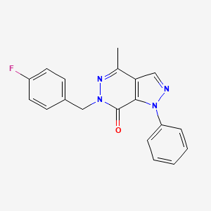 molecular formula C19H15FN4O B2529974 6-(4-氟苄基)-4-甲基-1-苯基-1H-吡唑并[3,4-d]嘧啶-7(6H)-酮 CAS No. 941915-03-3
