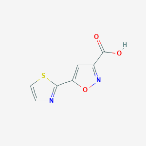 molecular formula C7H4N2O3S B2529996 5-(2-Thiazolyl)isoxazole-3-carboxylic Acid CAS No. 50533-97-6; 933759-69-4