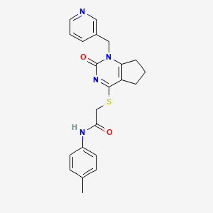 2-((2-oxo-1-(pyridin-3-ylmethyl)-2,5,6,7-tetrahydro-1H-cyclopenta[d]pyrimidin-4-yl)thio)-N-(p-tolyl)acetamide