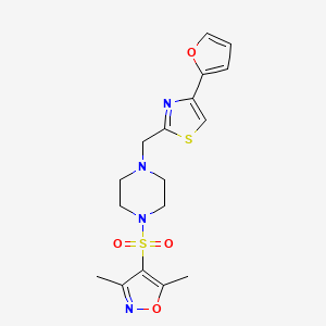 4-((4-((4-(Furan-2-yl)thiazol-2-yl)methyl)piperazin-1-yl)sulfonyl)-3,5-dimethylisoxazole
