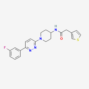 molecular formula C21H21FN4OS B2530011 N-{1-[6-(3-fluorophényl)pyridazin-3-yl]pipéridin-4-yl}-2-(3-thiényl)acétamide CAS No. 1396863-35-6