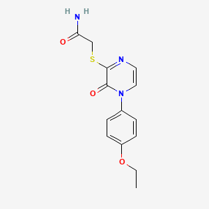 molecular formula C14H15N3O3S B2530030 2-[4-(4-Ethoxyphenyl)-3-oxopyrazin-2-yl]sulfanylacetamide CAS No. 899945-21-2