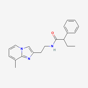 molecular formula C20H23N3O B2530037 N-(2-(8-methylimidazo[1,2-a]pyridin-2-yl)ethyl)-2-phenylbutanamide CAS No. 868978-40-9