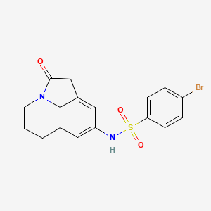 molecular formula C17H15BrN2O3S B2530041 4-bromo-N-(2-oxo-2,4,5,6-tetrahydro-1H-pyrrolo[3,2,1-ij]quinolin-8-yl)benzenesulfonamide CAS No. 903246-51-5