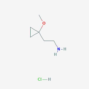 molecular formula C6H14ClNO B2530043 2-(1-甲氧基环丙基)乙胺盐酸盐 CAS No. 2227206-60-0