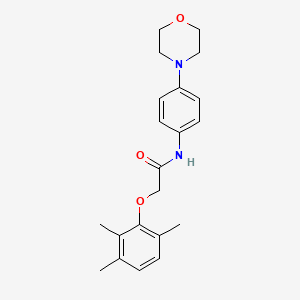 molecular formula C21H26N2O3 B2530044 N-(4-吗啉-4-基苯基)-2-(2,3,6-三甲基苯氧基)乙酰胺 CAS No. 433326-51-3