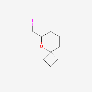 molecular formula C9H15IO B2530045 6-(碘甲基)-5-氧杂螺[3.5]壬烷 CAS No. 1866138-71-7
