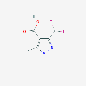 molecular formula C7H8F2N2O2 B2530046 1,5-Dimethyl-3-(difluoromethyl)-1H-pyrazole-4-carboxylic acid CAS No. 1703774-28-0