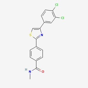 molecular formula C17H12Cl2N2OS B2530047 4-[4-(3,4-二氯苯基)-1,3-噻唑-2-基]-N-甲基苯甲酰胺 CAS No. 338408-28-9