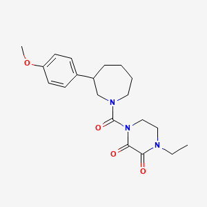 molecular formula C20H27N3O4 B2530049 1-乙基-4-(3-(4-甲氧基苯基)氮杂环戊烷-1-羰基)哌嗪-2,3-二酮 CAS No. 1795296-51-3