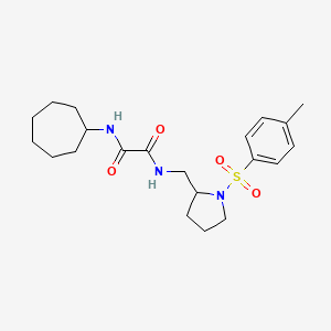 N1-cycloheptyl-N2-((1-tosylpyrrolidin-2-yl)methyl)oxalamide