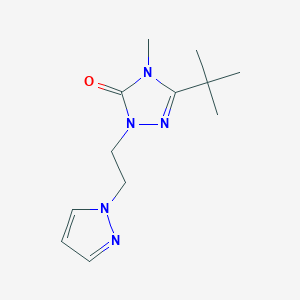 molecular formula C12H19N5O B2530068 3-tert-butyl-4-methyl-1-[2-(1H-pyrazol-1-yl)ethyl]-4,5-dihydro-1H-1,2,4-triazol-5-one CAS No. 2197735-88-7