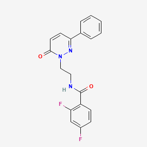 molecular formula C19H15F2N3O2 B2530077 2,4-difluoro-N-(2-(6-oxo-3-phenylpyridazin-1(6H)-yl)ethyl)benzamide CAS No. 921873-09-8