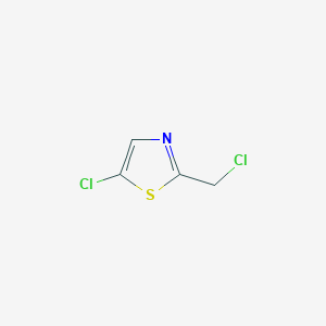molecular formula C4H3Cl2NS B2530080 5-Chloro-2-(chloromethyl)-1,3-thiazole CAS No. 50398-77-1