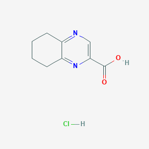 molecular formula C9H11ClN2O2 B2530082 5,6,7,8-Tetrahydroquinoxaline-2-carboxylic acid;hydrochloride CAS No. 2173996-60-4
