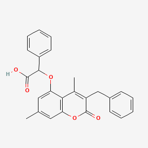 2-(3-Benzyl-4,7-dimethyl-2-oxochromen-5-yl)oxy-2-phenylacetic acid