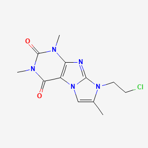 molecular formula C12H14ClN5O2 B2530085 8-(2-chloroethyl)-1,3,7-trimethyl-1H-imidazo[2,1-f]purine-2,4(3H,8H)-dione CAS No. 923504-37-4