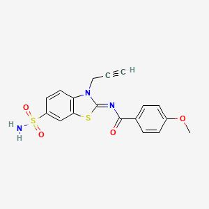 (Z)-4-methoxy-N-(3-(prop-2-yn-1-yl)-6-sulfamoylbenzo[d]thiazol-2(3H)-ylidene)benzamide