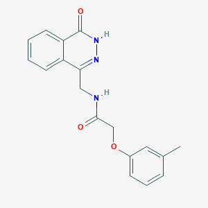 molecular formula C18H17N3O3 B2530098 2-(3-methylphenoxy)-N-[(4-oxo-3H-phthalazin-1-yl)methyl]acetamide CAS No. 899984-98-6