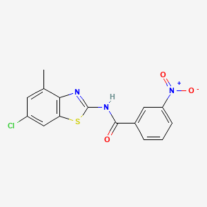 molecular formula C15H10ClN3O3S B2530110 N-(6-chloro-4-methyl-1,3-benzothiazol-2-yl)-3-nitrobenzamide CAS No. 912760-09-9