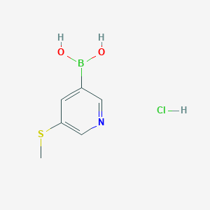 molecular formula C6H9BClNO2S B2530111 5-(Methylthio)pyridine-3-boronic acid hydrochloride CAS No. 1309978-60-6