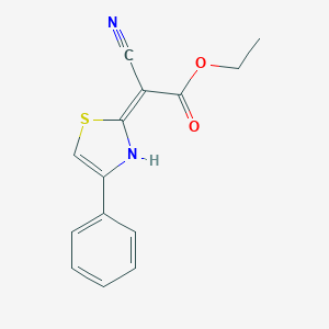 molecular formula C14H12N2O2S B253012 Ethyl cyano(4-phenyl-1,3-thiazol-2-yl)acetate 