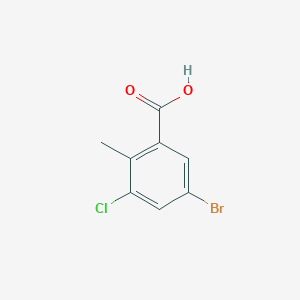 molecular formula C8H6BrClO2 B2530120 5-溴-3-氯-2-甲基苯甲酸 CAS No. 1540188-38-2
