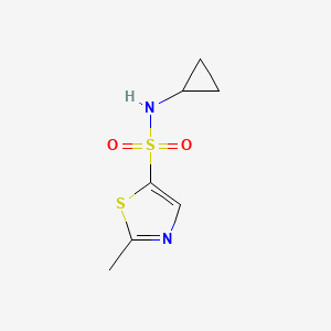 molecular formula C7H10N2O2S2 B2530132 N-cyclopropyl-2-methylthiazole-5-sulfonamide CAS No. 1699354-73-8