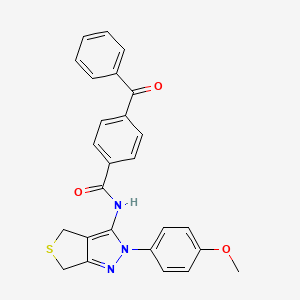 4-benzoyl-N-[2-(4-methoxyphenyl)-4,6-dihydrothieno[3,4-c]pyrazol-3-yl]benzamide