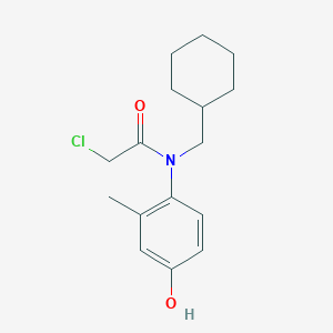 molecular formula C16H22ClNO2 B2530136 2-Chloro-N-(cyclohexylmethyl)-N-(4-hydroxy-2-methylphenyl)acetamide CAS No. 1397196-73-4