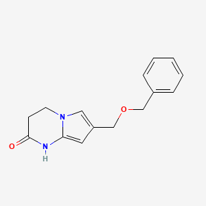 molecular formula C15H16N2O2 B2530137 7-((Benzyloxy)methyl)-3,4-dihydropyrrolo[1,2-a]pyrimidin-2(1H)-one CAS No. 1416447-69-2