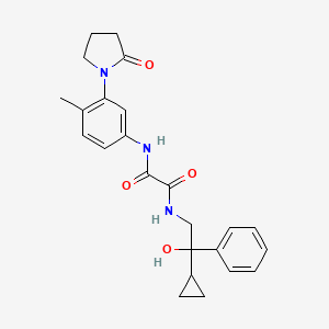 molecular formula C24H27N3O4 B2530152 N1-(2-cyclopropyl-2-hydroxy-2-phenylethyl)-N2-(4-methyl-3-(2-oxopyrrolidin-1-yl)phenyl)oxalamide CAS No. 1421508-64-6