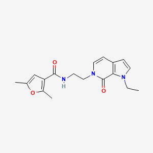 molecular formula C18H21N3O3 B2530153 N-(2-(1-ethyl-7-oxo-1H-pyrrolo[2,3-c]pyridin-6(7H)-yl)ethyl)-2,5-dimethylfuran-3-carboxamide CAS No. 2034559-74-3
