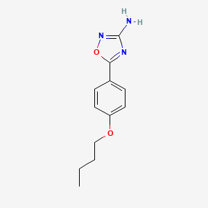 molecular formula C12H15N3O2 B2530157 5-(4-Butoxyphenyl)-1,2,4-oxadiazol-3-amine CAS No. 1092336-34-9