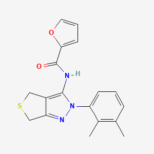 molecular formula C18H17N3O2S B2530163 N-[2-(2,3-dimethylphenyl)-4,6-dihydrothieno[3,4-c]pyrazol-3-yl]furan-2-carboxamide CAS No. 450343-81-4