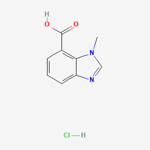 molecular formula C9H9ClN2O2 B2530171 3-甲基苯并咪唑-4-羧酸;盐酸盐 CAS No. 208772-22-9