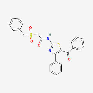 molecular formula C25H20N2O4S2 B2530180 N-(5-benzoyl-4-phenylthiazol-2-yl)-2-(benzylsulfonyl)acetamide CAS No. 923501-43-3