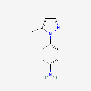 molecular formula C10H11N3 B2530197 4-(5-甲基-1H-吡唑-1-基)苯胺 CAS No. 374814-14-9
