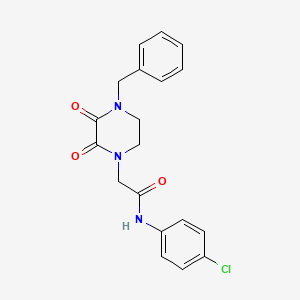 molecular formula C19H16ClN3O3 B2530201 2-(4-benzyl-2,3-dioxo-1,2,3,4-tetrahydropyrazin-1-yl)-N-(4-chlorophenyl)acetamide CAS No. 899217-86-8