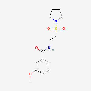 3-methoxy-N-(2-pyrrolidin-1-ylsulfonylethyl)benzamide