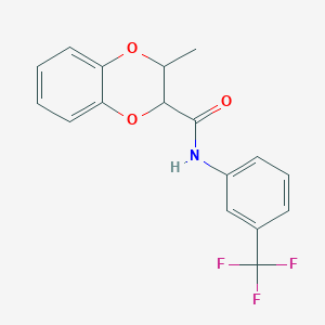 3-methyl-N-[3-(trifluoromethyl)phenyl]-2,3-dihydro-1,4-benzodioxine-2-carboxamide