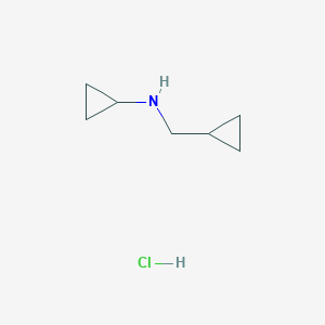 molecular formula C7H14ClN B2530229 N-(Cyclopropylmethyl)cyclopropanamine hydrochloride CAS No. 2155852-92-7