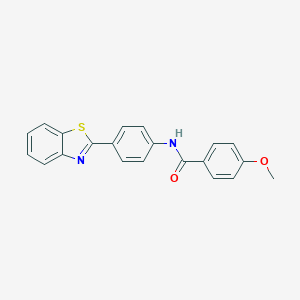 molecular formula C21H16N2O2S B253024 N-[4-(1,3-benzothiazol-2-yl)phenyl]-4-methoxybenzamide 