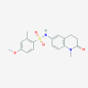 molecular formula C18H20N2O4S B2530240 4-methoxy-2-methyl-N-(1-methyl-2-oxo-1,2,3,4-tetrahydroquinolin-6-yl)benzenesulfonamide CAS No. 922106-17-0