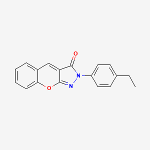 molecular formula C18H14N2O2 B2530242 2-(4-ethylphenyl)chromeno[2,3-c]pyrazol-3(2H)-one CAS No. 1115279-84-9