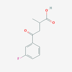 molecular formula C11H11FO3 B2530267 4-(3-Fluorophenyl)-2-methyl-4-oxobutanoic acid CAS No. 75380-94-8